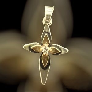 14k gold DIAMOND James Avery LIGHT OF CHRIST CROSS pendant
